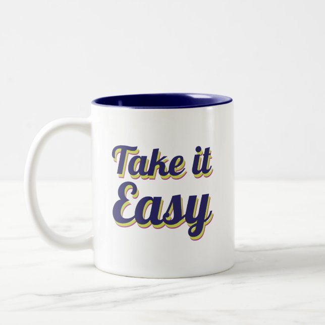 Take it easy Two-Tone coffee mug (Left)