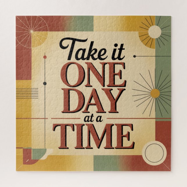 Take It One Day At A Time Jigsaw Puzzle (Vertical)