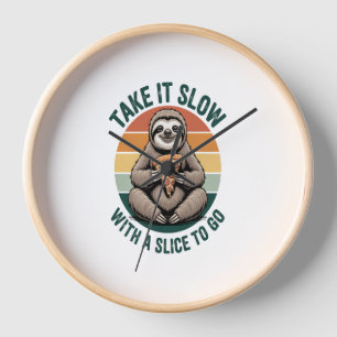 Take It Slow with a Slice to Go Clock