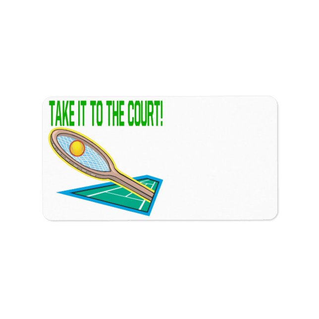 Take It To The Court Label (Front)