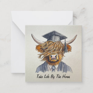 Take Life By the Horns Postcard Style Notecard