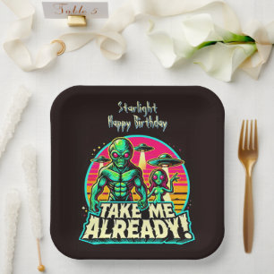 Take Me Already! UFO Adventures Paper Plate