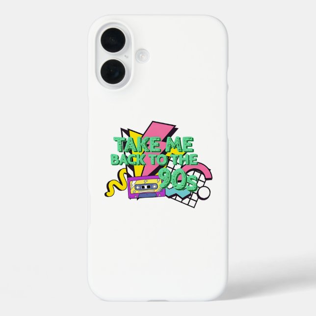 Take Me Back 90s Colour Pop Art Case-Mate iPhone Case (Back)