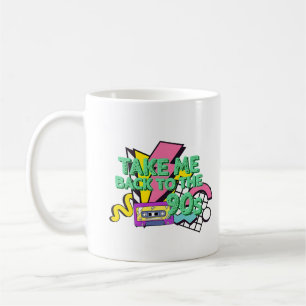 Take Me Back 90s Colour Pop Art Coffee Mug