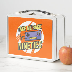 Take Me Back To The Nineties Game Controller Metal Lunch Box