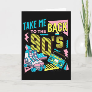 Take Me Ck To The 90s Retro Vintage Halloween Cost Card
