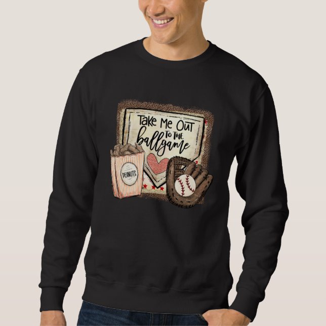 Take Me Out To The Ball Game Baseball Softball Leo Sweatshirt (Front)