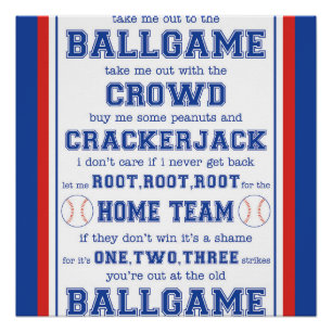 Take Me Out to the Ballgame, Baseball  Poster