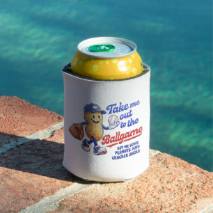 Take Me Out To The Ballgame Funny Baseball Can Cooler