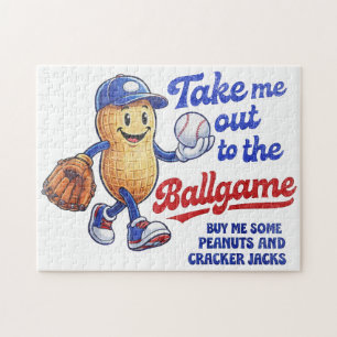 Take Me Out To The Ballgame Funny Baseball Jigsaw Puzzle