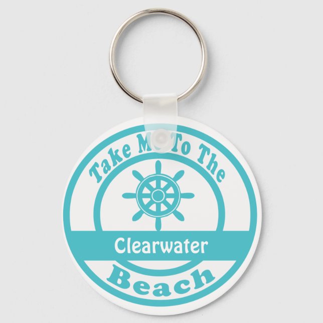 Take Me To Clearwater Beach Key Ring (Front)