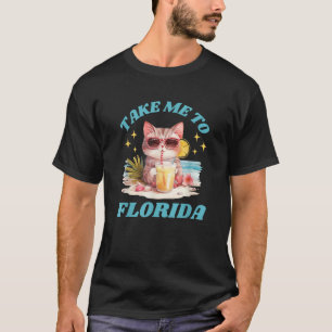 Take Me to Florida Beach Cat Lover Lemonade T-Shirt