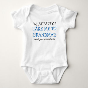 Take Me to Grandma's bestselling baby bodysuit