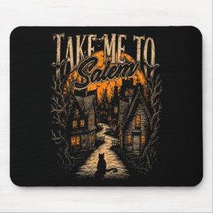 Take Me To M Vintage Halloween Artwork Mouse Pad