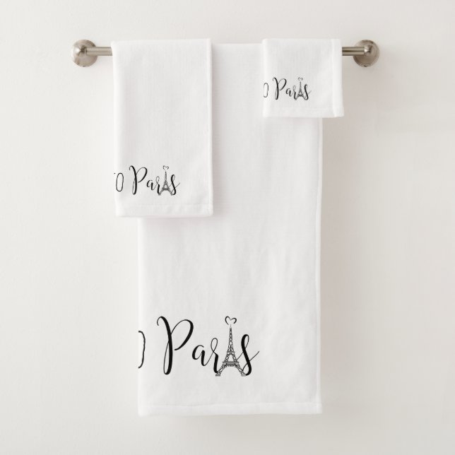 "Take Me To Paris" Bath Towel Set (Insitu)