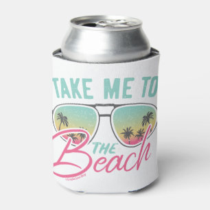 Take Me to the Beach Graphic Art - GraphicLoveShop Can Cooler