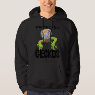 Take Me To The Gecko Funny Gecko Reptile Men Hoodie