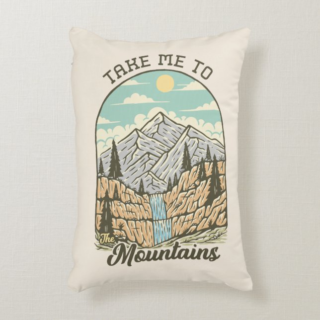 Take Me to the Mountains Decorative Cushion (Front(Vertical))