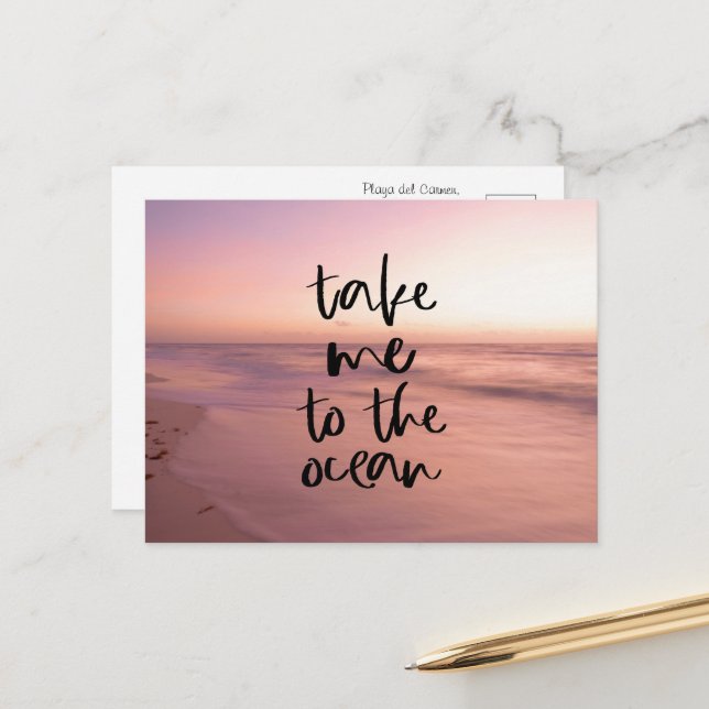 Take Me To The Ocean Postcard (Front/Back In Situ)