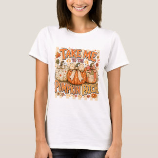Take Me To The Pumpkin Patch Autumn Bows Art T-Shirt