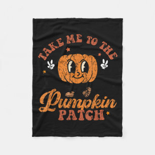 Take Me To The Pumpkin Patch Toddler Fall Pumpkin Fleece Blanket