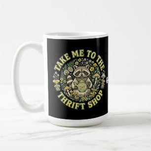 Take Me To The Thrift Shop Vintage Raccoon Cottage Coffee Mug