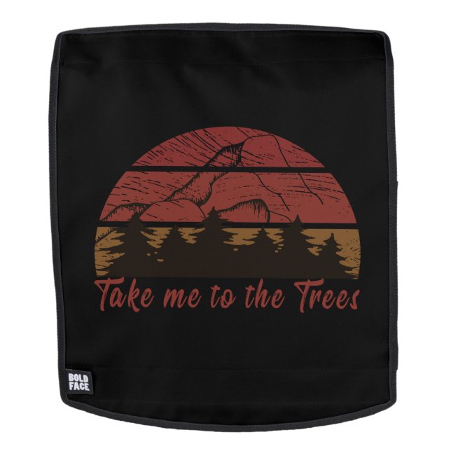 Take me to the trees pine forest  backpack (Removable Face)