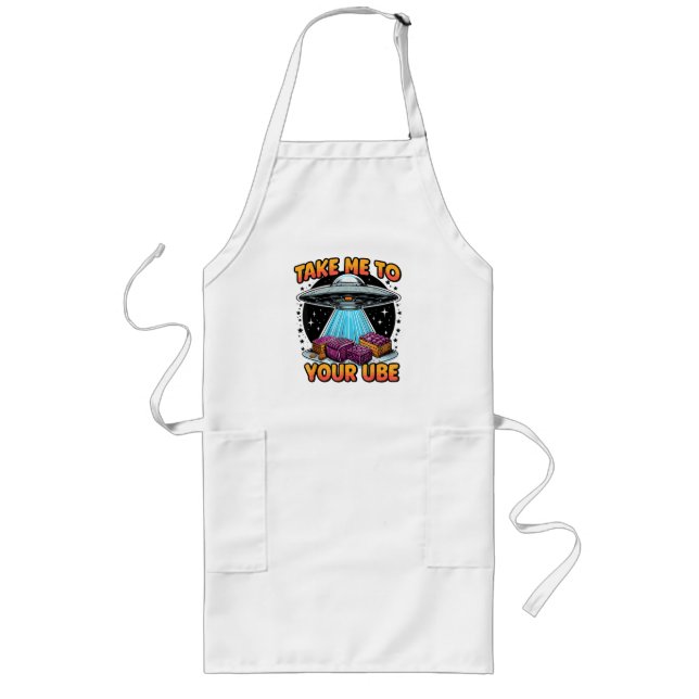 Take Me to Your Ube  Long Apron (Front)