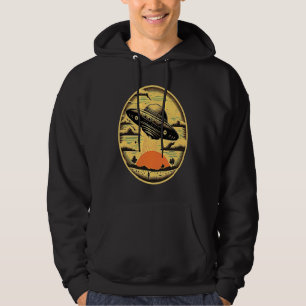 Take Me With You Space Alien Vintage UFO Abduction Hoodie