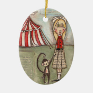 Take My Hand, Little Monkey - Ceramic Ornament