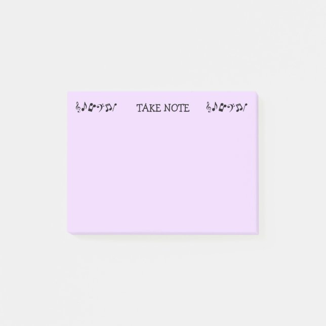 Take Note Purple Music Post-it Notes (Front)