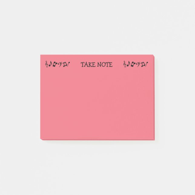 Take Note Red Music Notes (Front)