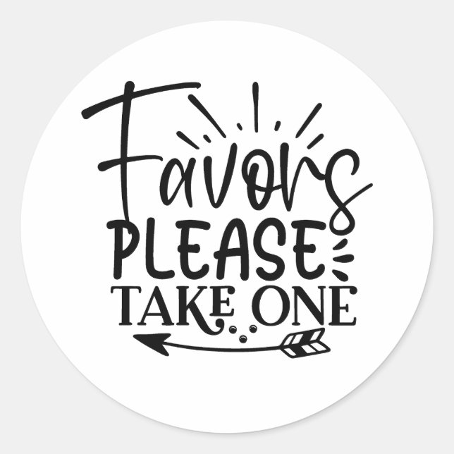 Take only one classic round sticker (Front)