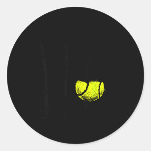 Take only throw funny tennis ball german shepherd classic round sticker