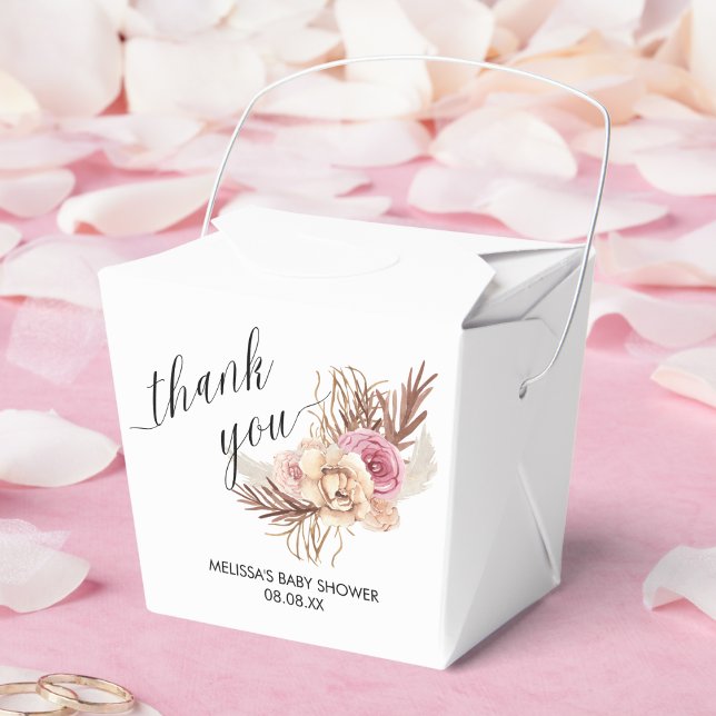 Take Out Favour Box Boho Dusty Rose Bouquet (Creator Uploaded)