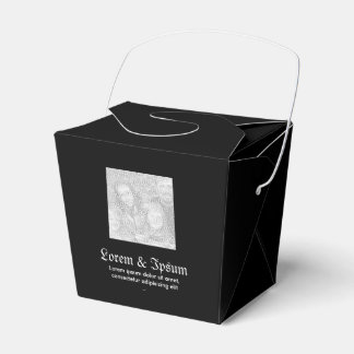 Take-out Favour Box Simple Fit Template Black