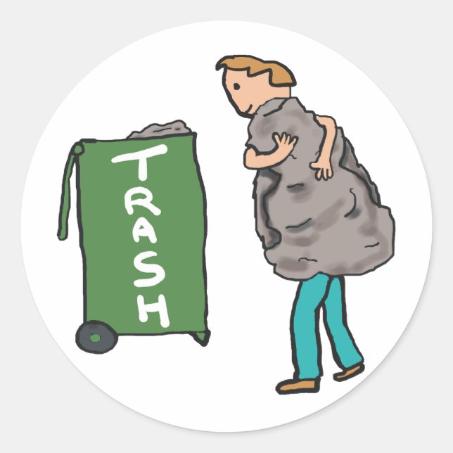 Take Out The Trash Classic Round Sticker (Front)