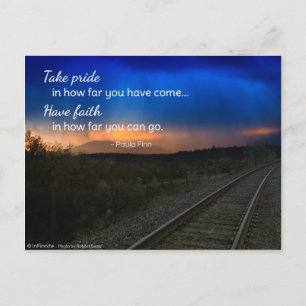 Take pride in how far you have come... postcard