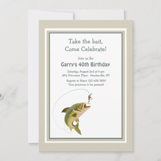 Take The Bait Fish Invitation (Front)