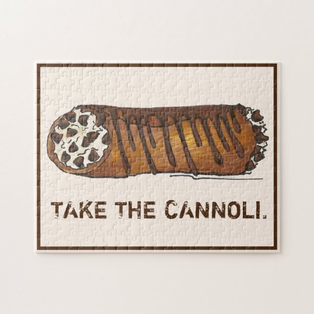 Take the Cannoli Chocolate Chip Italian Pastry Jigsaw Puzzle (Horizontal)