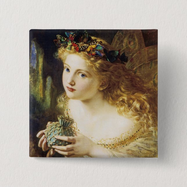 Take The Fair Face of Woman 15 Cm Square Badge (Front)