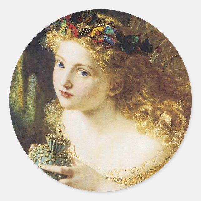 Take The Fair Face of Woman Classic Round Sticker (Front)