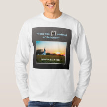 Take the Helmet of Salvation - White Long Sleeve