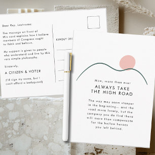 Take the High Road Mountain Sun for Congress Postcard