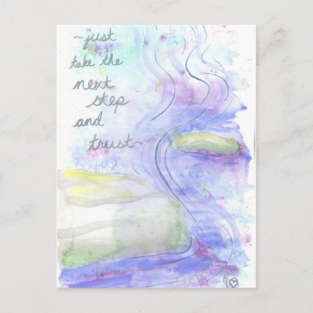 Take The Next Step and Trust Postcard (Front)