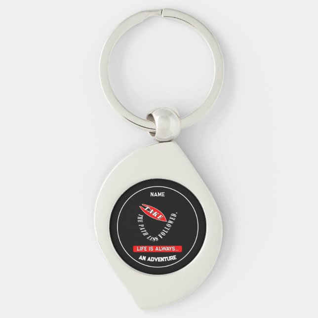Take the path less followed  key ring (Front)