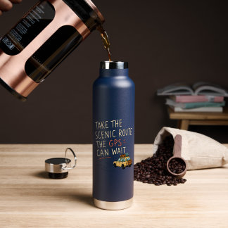 Take The Scenic Route Road Trip Water Bottle