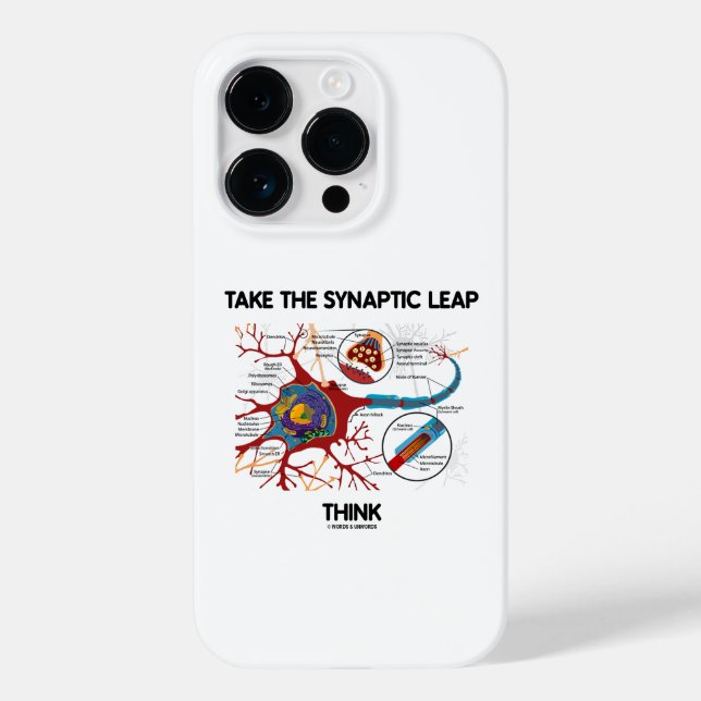 Take The Synaptic Leap Think Neuron Synapse Case-Mate iPhone Case (Back)
