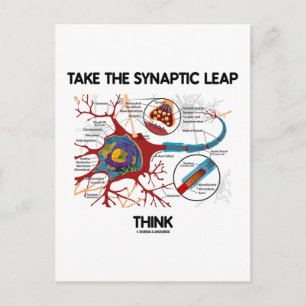 Take The Synaptic Leap Think (Neuron / Synapse) Postcard
