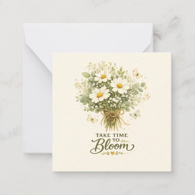 Take Time to Bloom |  Bouquet Design Card (Front)